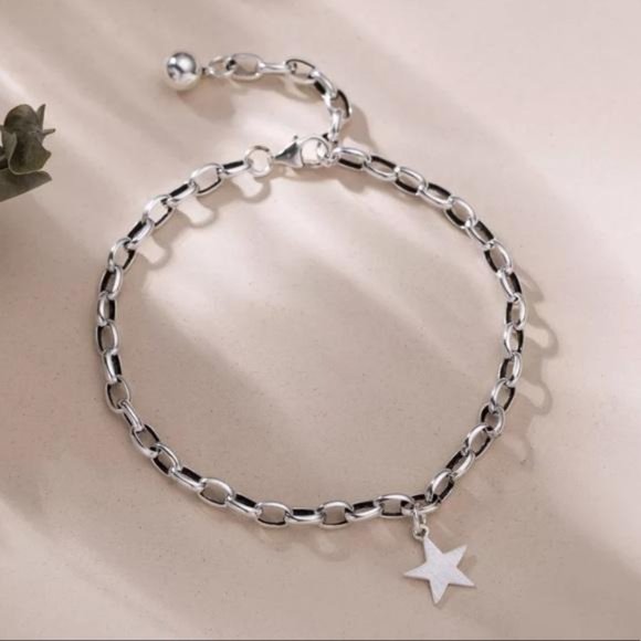 NEW STAR 925 STERLING SILVER BRACELET - Picture 1 of 10